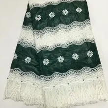 Нигерийское кружево ткань getzner из жаккардовой парчи гипюровое кружево с зубчатой кромкой, цветные ткани платье с бисером и кружевами высокое uqality5yard/комплект L1601