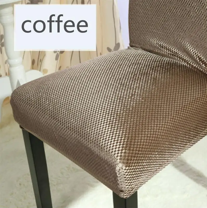1 шт. качество трикотажные Ткань спандекс Чехлы для стульев утолщенной стрейч обеденный Чехлы для стульев S для вечеринок и торжеств индивидуальные Чехлы для стульев s - Цвет: light coffee