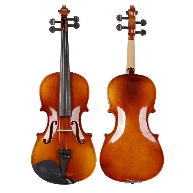 

Solid Wood Violin 4/4 3/4 1/4 1/8 Craft Stripe Violino for Beginner Kids Students Case Mute Bow String