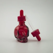 10pcs * 1oz Red Skull Glass Dropper Bottle 30ml E-liquid Vape Skull Head Ejuice Drop Bottle E-liquid Flavor Oil Bottle