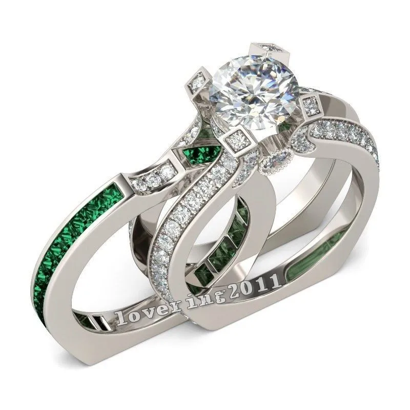 choucong female jewelry green 5a zircon cz ring pure silver women engagement wedding band ring sz - Green Wedding Rings choucong female jewelry green 5a zircon cz ring pure silver women engagement wedding band ring sz - Green Wedding Rings