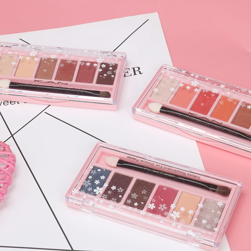 Sombra de Olho Paleta de Sombra nu para Atacado K.a.n Marca Cores Maquiagem Shimmer Matte Cosméticos Conjunto 6 1 Cheap Sombra de olho