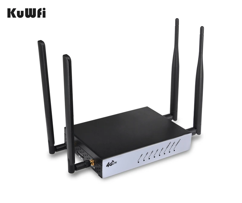 KuWFi 4G беспроводной lte-роутер OpenWRT 300 Мбит/с беспроводной Wifi маршрутизатор с слотом для sim-карты 4ps внешняя антенна сильный сигнал Wi-Fi