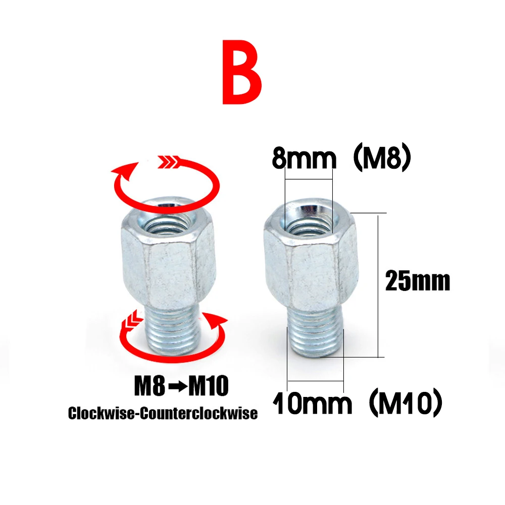 Мотоциклетные задние видозеркальные болты для переходника винт 10 до 8 мм зеркальные обратные болты для переходника для honda ktm suzuki yamaha kawasaki bajaj
