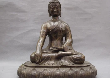 

Tibet Buddhism Fane classic Old Bronze Copper Sakyamuni Shakyamuni Buddha Statue