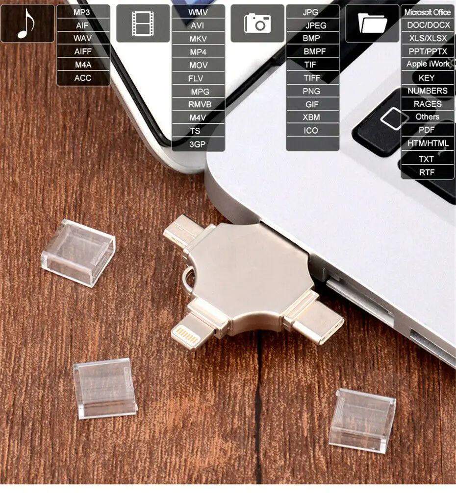  Usb Flash 16gb 32gb 64gb 128gb Pendrive USB-C Type C Smartphone micro USB otg Memory Stick for ipho