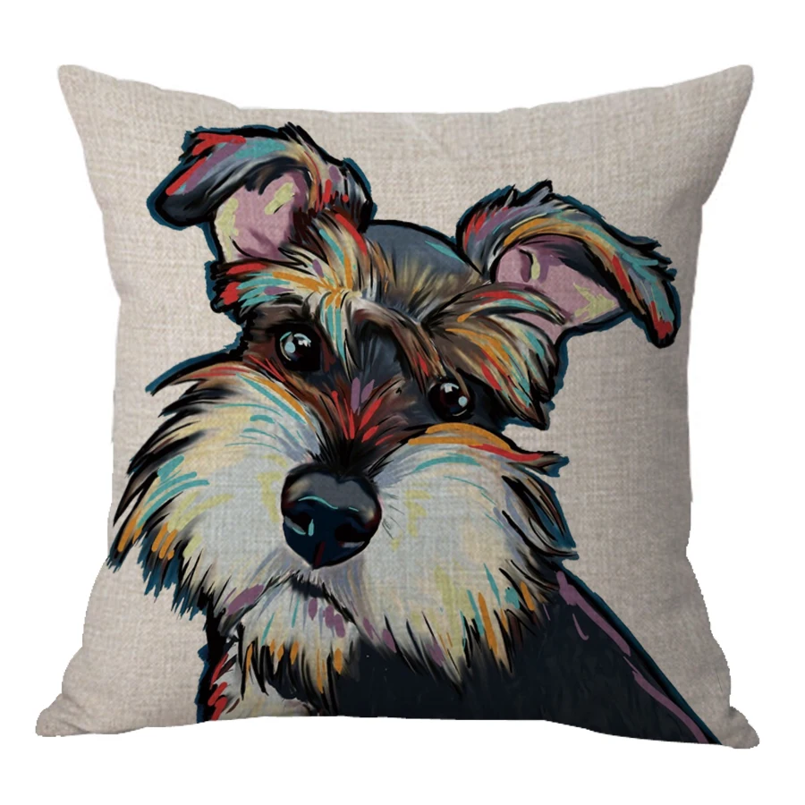 2017 New Arrival Cute Dog Printed Pillow Case Home Kids Room Backrest