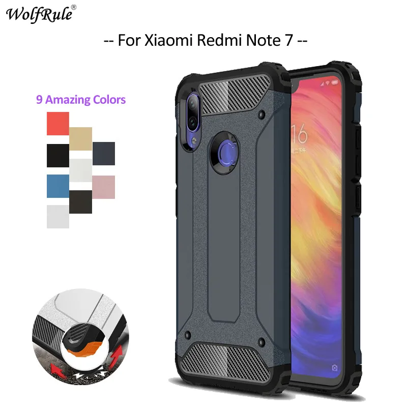 

For Cover Xiaomi Redmi Note 7 Case TPU & PC Armor Bumper Protective Back Phone Case For Xiaomi Redmi Note 7 Cover Xiomi 6.3''