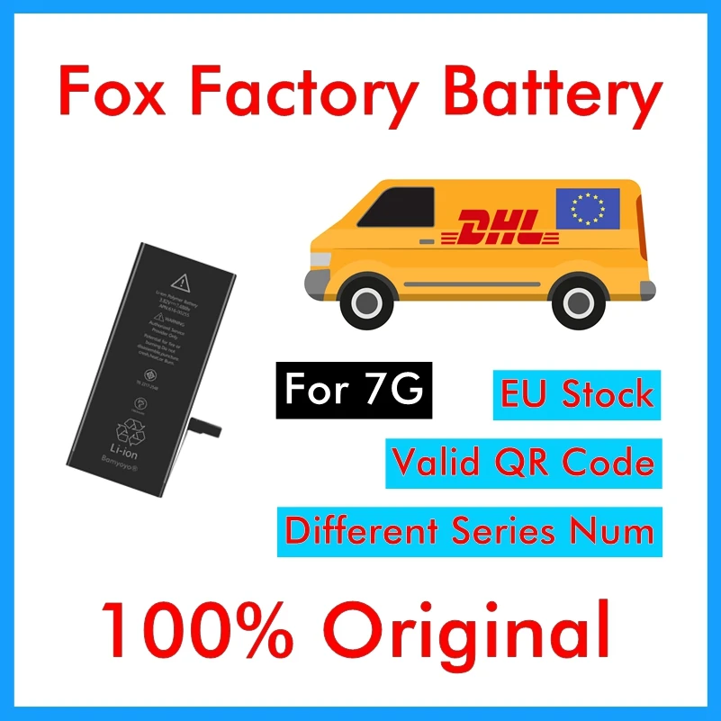 Оригинальный BMT 10 шт. Заводская батарея Foxc для iPhone 7 7G 0 нулевой цикл 1960 мА · ч