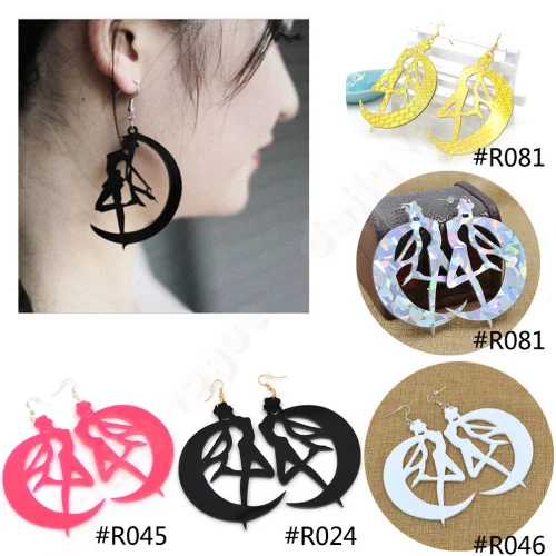 

Lychee Cute Summer Women Earrings Cosplay Sailor Moon Pendant Plastic Drop Earrings