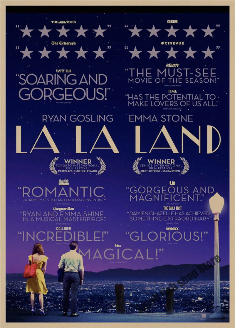 LA LAND Ретро плакат, крафт-бумага, бумага для бара, кафе, домашний декор, настенная роспись