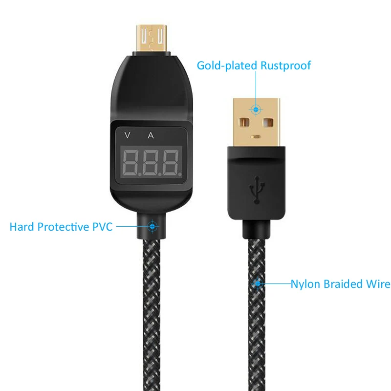 STOD Micro USB кабель 4 фута светодиодный дисплей зарядное напряжение защита тока для samsung Nexus huawei zte OPP Mi зарядное устройство Doctor Wire