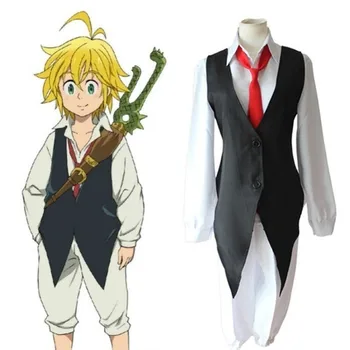 

Anime The Seven Deadly Sins Cosplay Man Costume Meliodas Cosplay Costumes Full Set Uniform Mens Halloween
