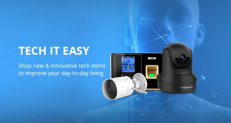 Tech it Easy: Shop new & innovative tech items (cctv cameras, access control, alamrs & sensors, intercom doorbells, workplace safety) to improve your day-to-day living!