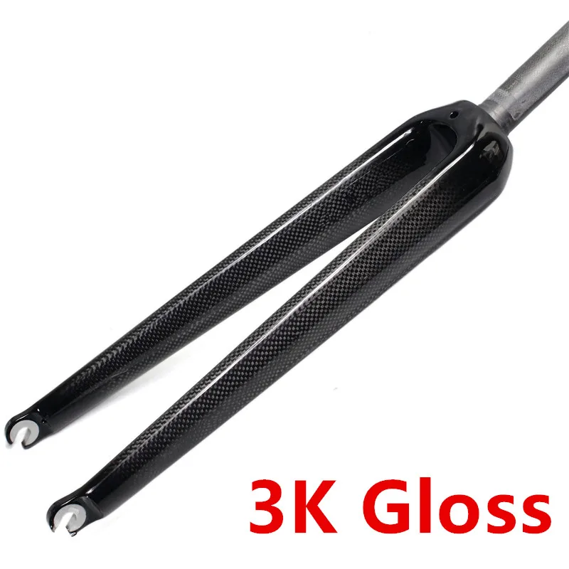 NO LOGO Carbon Fork Road Bike 1-18 700c Lightweight Highway Bicycle Front Forks 350g 3K Cycling Accessories 28.6 V Brake (9)_