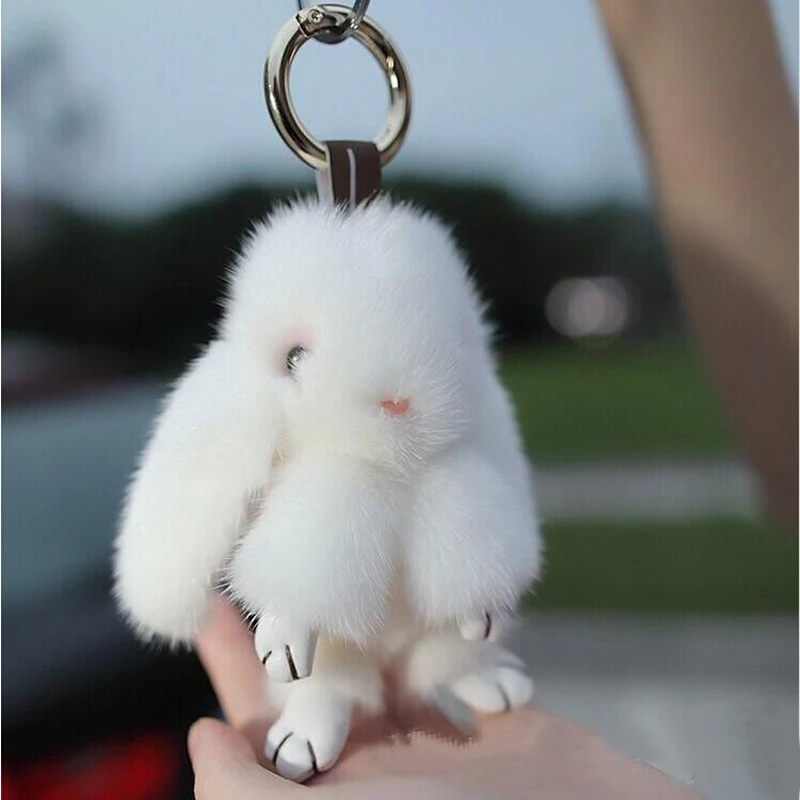 Реального норки брелок Милый Кролик Кукла Брелок Очарование Сумка Для Гольфа Кулон Автомобиль Кулон с подарочной коробке Реального норки брелок Милый Кролик Кукла Брелок Очарование Сумка Для Гольфа Кулон Автомобиль Кулон с подарочной коробке