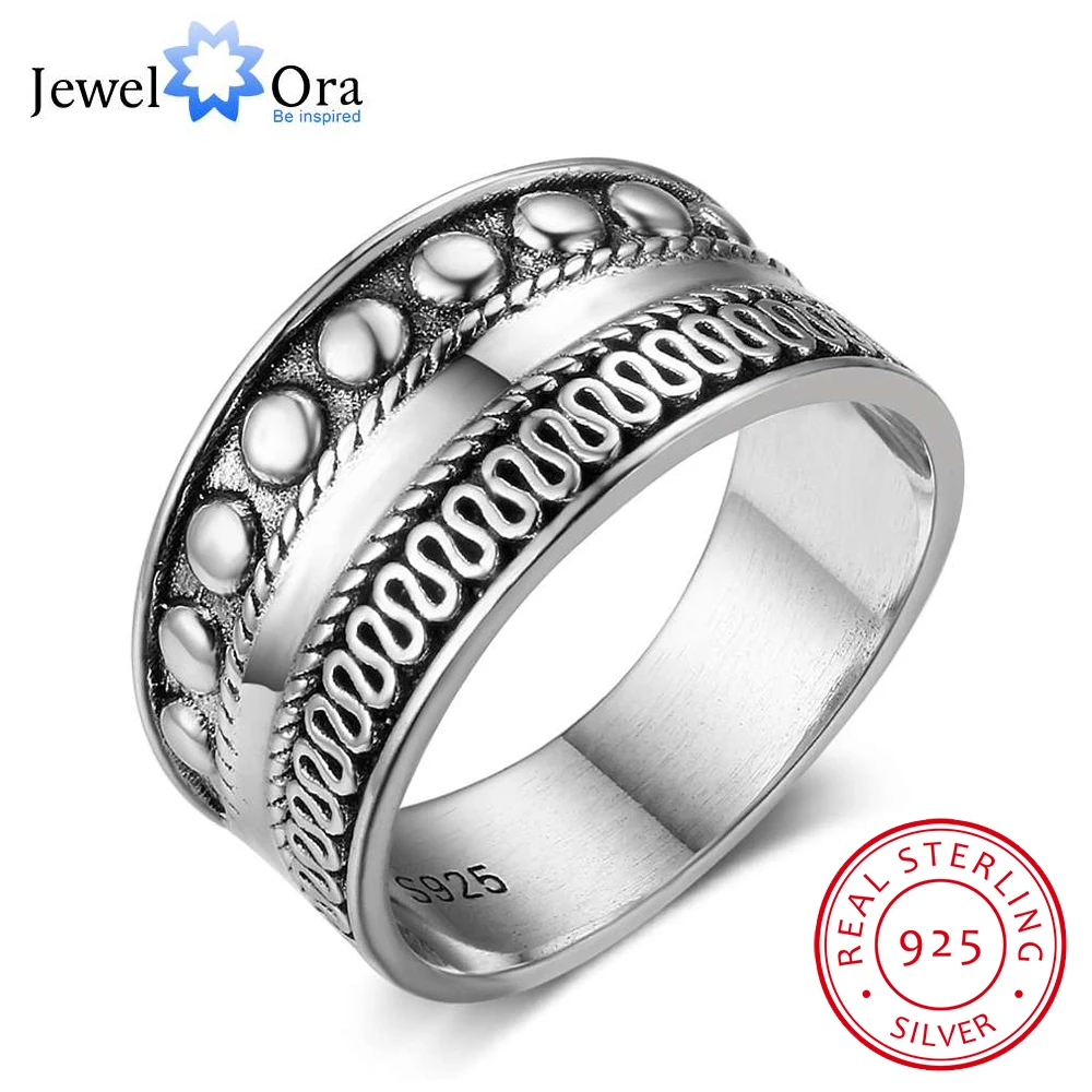 Solid 925 Sterling Silver Female Rings With Layers Bright Shining Jewelry GIft to Girls Engagement Rings(JewelOra RI102789)