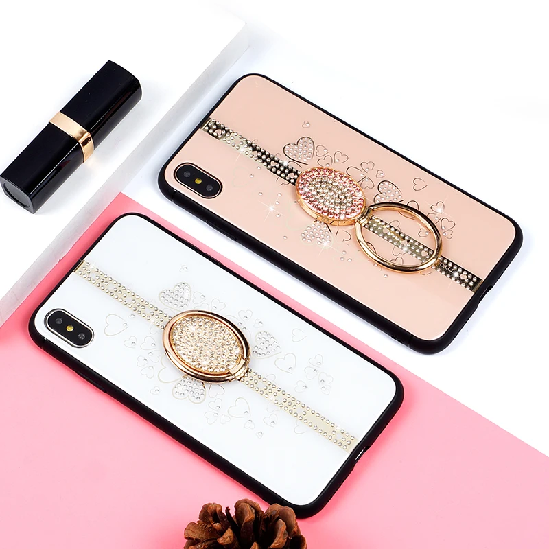 

Luxury Soft Protective Case for IPhone XR XSMax X Silicone Case for IPhone 6 6s 7 8plus Metal Ring Case Baolu series