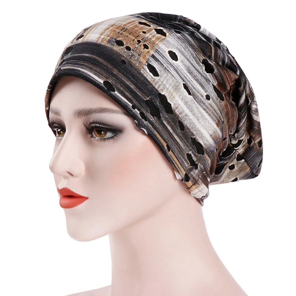 

Women India Hat Casual Soft Comfortable Muslim Ruffle Cancer Chemo Hat Beanie Scarf Turban Head Wrap Cap Casquette Femme #N