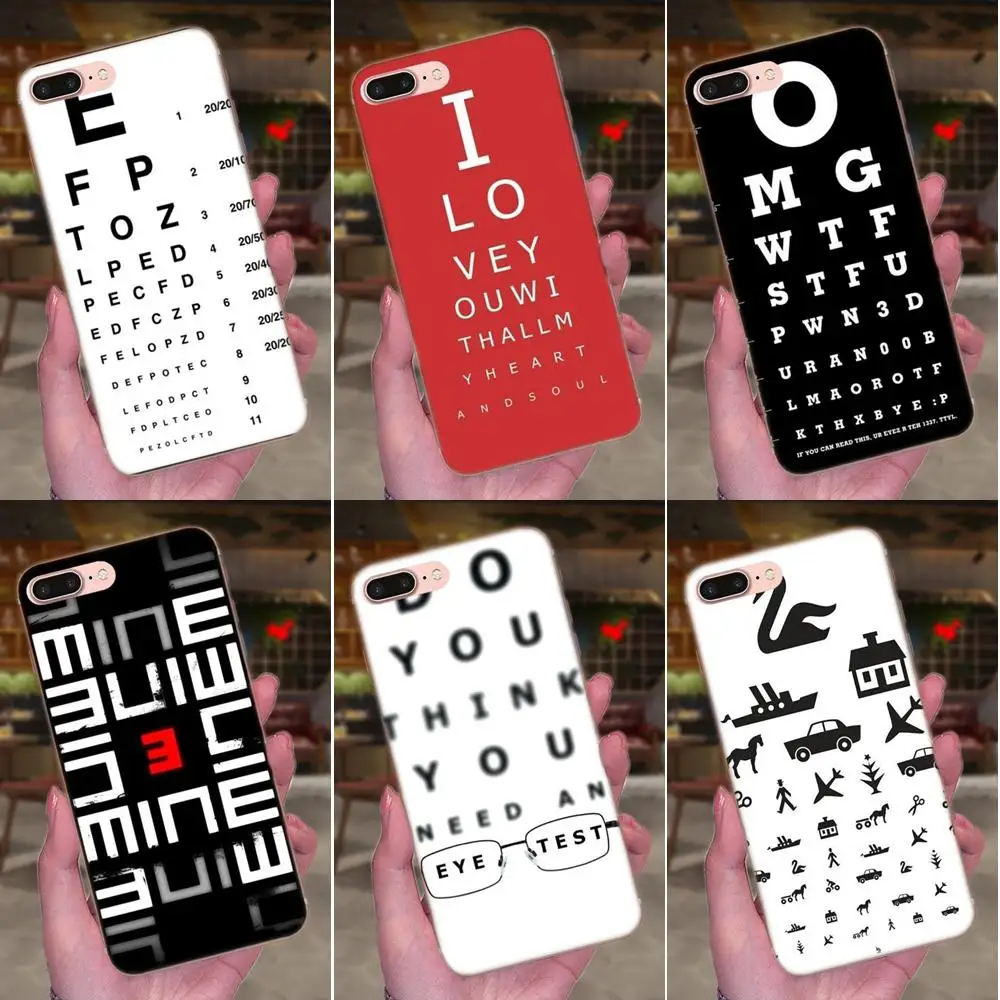 Thin Tpu Cell Test Eye Chart Advantageous For Apple Iphone 4 4s 5
