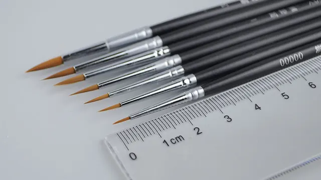 7pieces /lot 00000#~3# Pointed Painting Brush Outline Pen Combo for Gundam Model Building Military Model DIY XXT725 4
