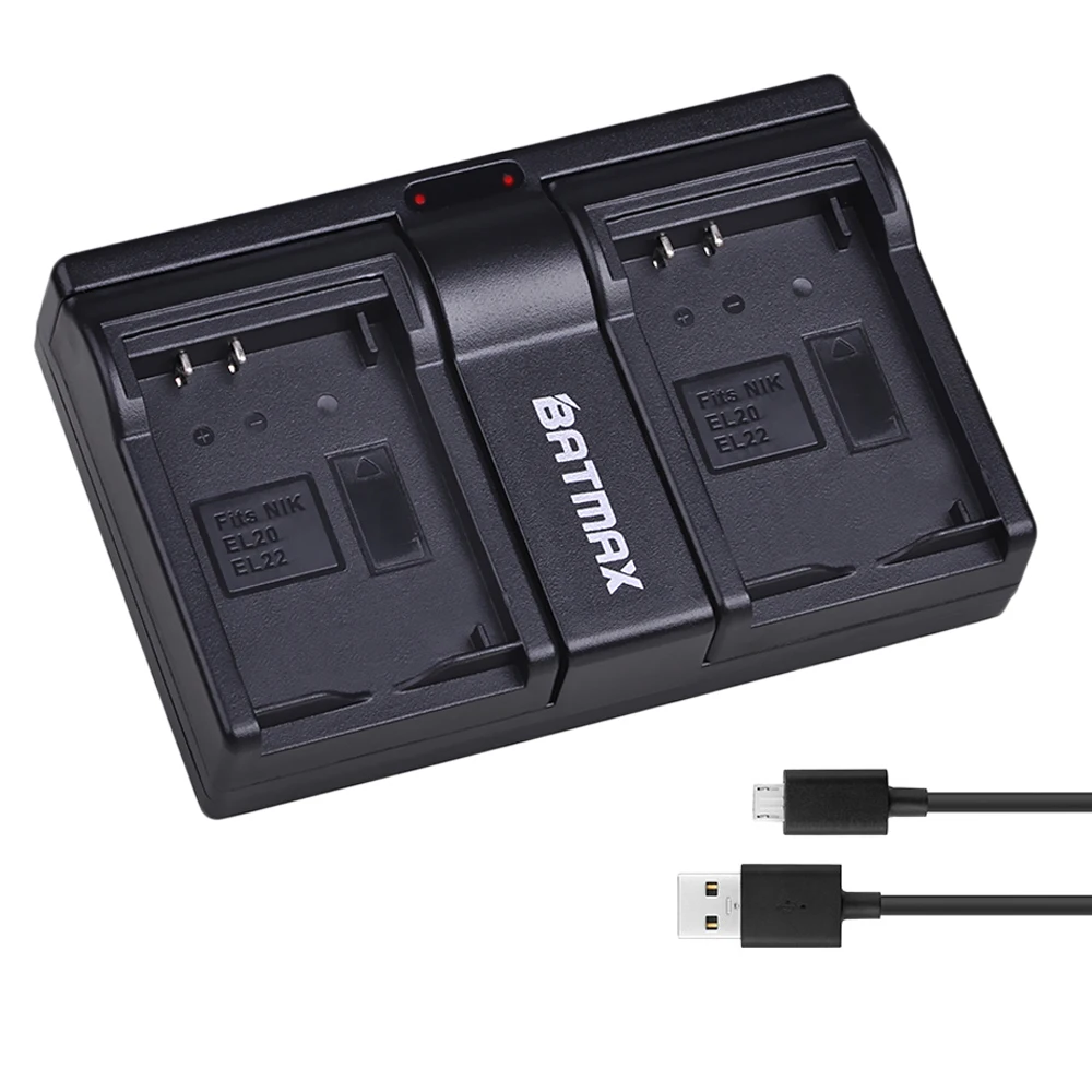 Dual USB Charger for Nikon EN EL20 EN EL20 ENEL20 Batteries Nikon 1 J1
