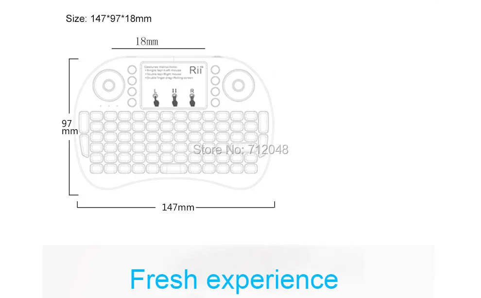 fio 2.4 ghz mouse ar com touchpad