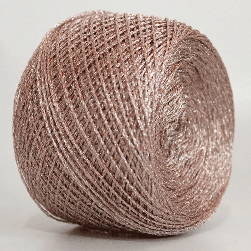 Quality 250g Beautiful Unique Silk Cotton Metallic Yarn Skein Hand