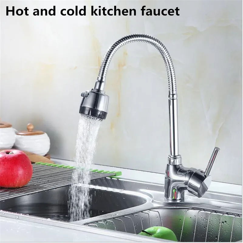 

faucet 1 SET New Arrival Kitchen Faucet Mixer Cold and Hot Kitchen Tap Single Hole Water Tap Zinc alloy torneira cozinha 1.25