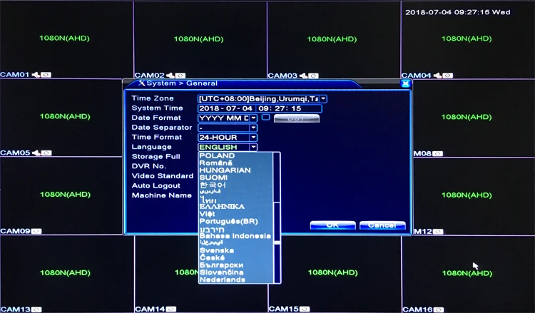 1080P 2mp CCTV Camera XMeye Hi3521A 16 Channel 16CH 1080N 6 in 1 Hybrid Wifi XVI TVi CVI NVR AHD DVR Surveillance Video Recorder menu picture 04