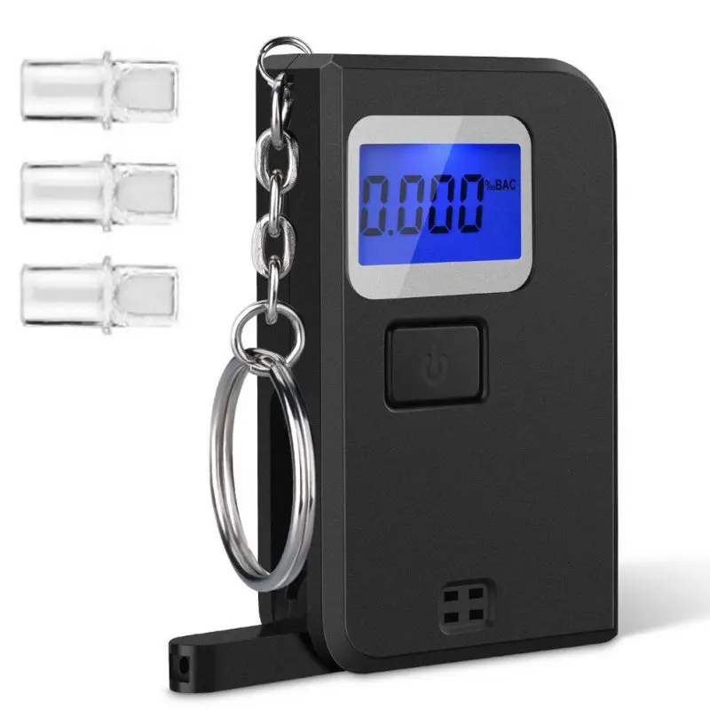

Professional safety LED display blowing Alcohol Tester Drunk driving test Portable alcohol detector Keychain sobriety tester EK-