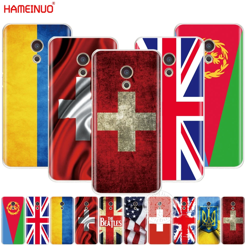 

HAMEINUO Eritrea Swiss Ukrainian UK flag Cover phone Case for Meizu M6 M5 M5S M2 M3 M3S MX4 MX5 MX6 PRO 6 5 U10 U20 note plus