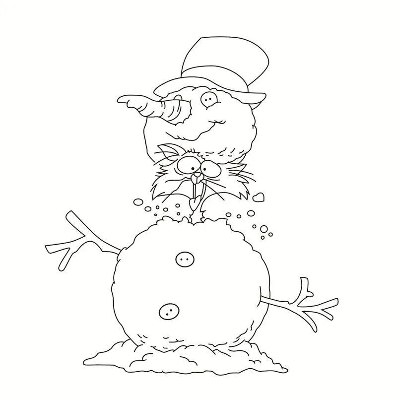 

Snowman Transparent Clear Silicone Stamps for DIY Scrapbooking/Card Making/Kids Fun Decoration Supplies