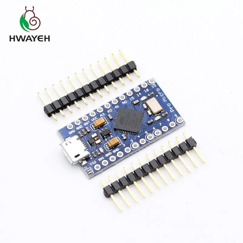 Pro Micro ATmega32U4 5 в 16 МГц замена ATmega328 для Mini на 2 рядный штырьковый разъем arduino Leonardo