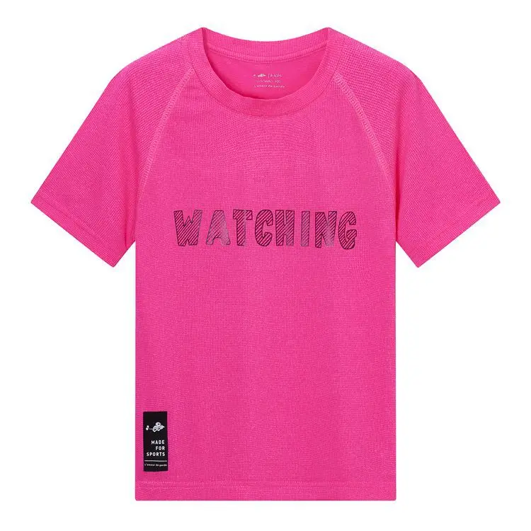 Summer Sports Girls Boys T-shirts Children Top Tees Fast Drying Elasticity Hygroscopic Anti-UV Outfits For 4-13 Years old
