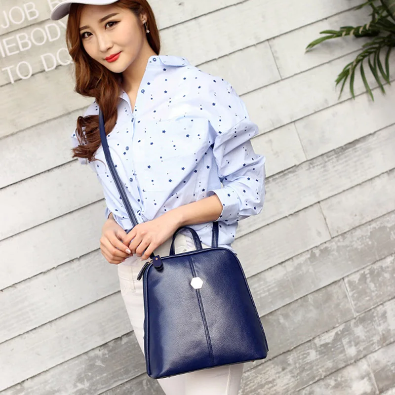 Women Backpack PU Leather Black Female Shoulder Bags Small Ladies Handbags Designer Fashion Girls School Backpack Rucksack BP0185 (21)