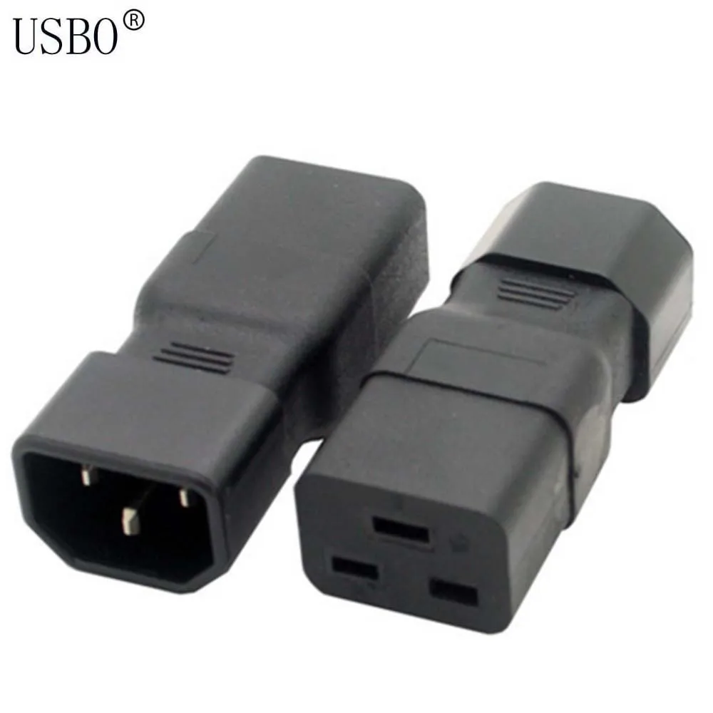 Black Copper Standart IEC320 C14 male to C19 female UPS