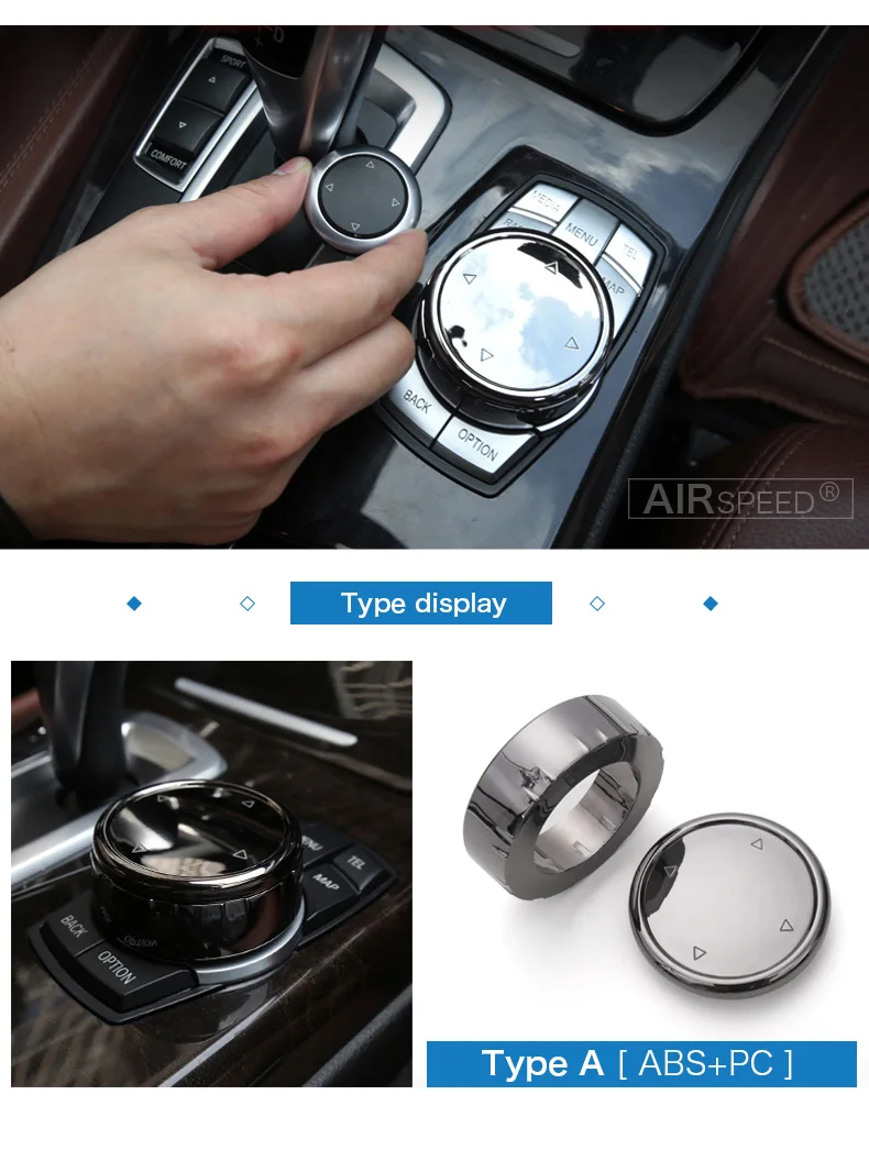  IDrive Car Multimedia Button Knob Cover Ceramic Black for BMW X1 F25 X3 X4 F15 X5 F16 X6 1 2 3 5 Series F10 F20 F30 F34 (2)