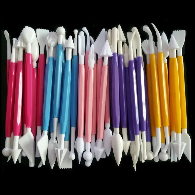 

Sugar Craft Fondant Cake Pastry Carving Cutter Chocolate Decorating Flower Clay Modelling Plastic Baking Craft Tool Set