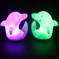 Новые 7-Цвета Night Light Изменение светодиодный сна Дельфин Украшение лампы вечерние подарок