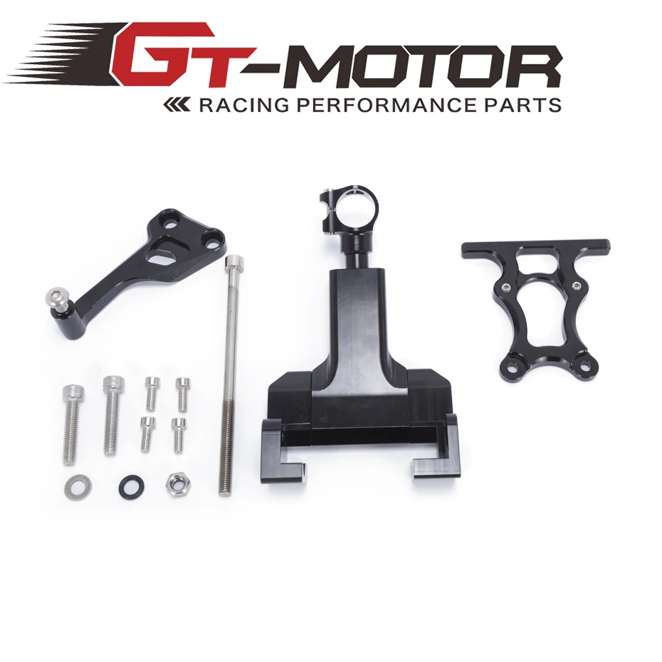 

GT Motor - For YAMAHA MT-07 FZ-07 Motorcycles Adjustable Steering Stabilize Damper Bracket Mount Support Kit mt07 Accessories
