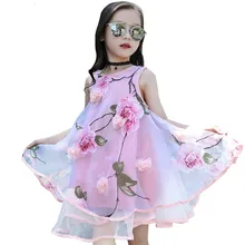New Girls summer dress flower party long kids dresses for girls Teen Children princess dress girl Clothing 4 10 to 12 year old autumn winter girls dress kids princess dresses new design vestidos children party new year birthday dress clothing 2 4 6 8 10t