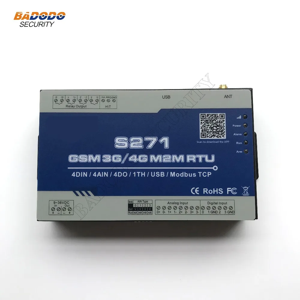 S271 GSM 3G/4G версия M2M RTU беспроводной SMS мульти I/O порт пульт дистанционного