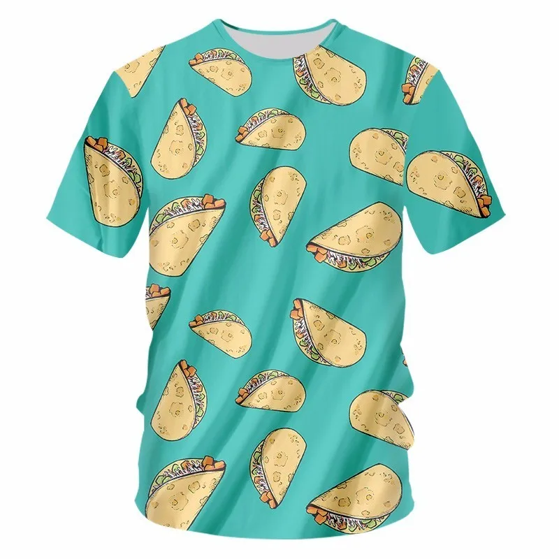 OGKB горячая Распродажа Men/wo men s 3D печать Burritos Foodie футболки унисекс с коротким