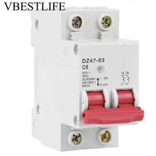 6A DZ47-63 Miniature Circuit Breaker AC 400V 6000A disjuntor 50Hz Voltage Relay Breaking Capacity dz47 63h miniature circuit breakers for household and distribution box and mechanical equipment motor overloa protection