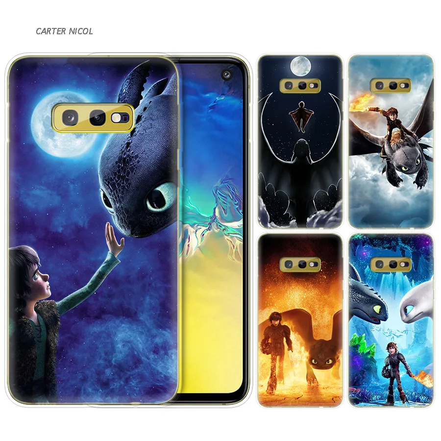 

Silicone Case for Samsung Galaxy S10 S10e S8 S9 J4 J6 A6 A8 Plus 5G M30 M20 M10 A50 A30 A10 Cover Toothless Train Your Dragon