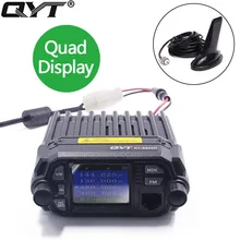QYT KT-8900D мини рация KT 8900 Quad дисплей обновлен KT8900D 25 Вт двухдиапазонный UHF/VHF автомобильный мобильный радио для путешествий