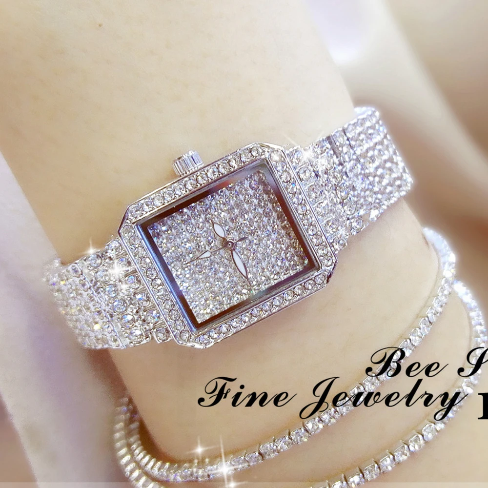 

20180 New ladies Crystal Watch Women Rhinestone Watches Lady Diamond Stone Dress Watch Stainless Steel Bracelet Wristwatch