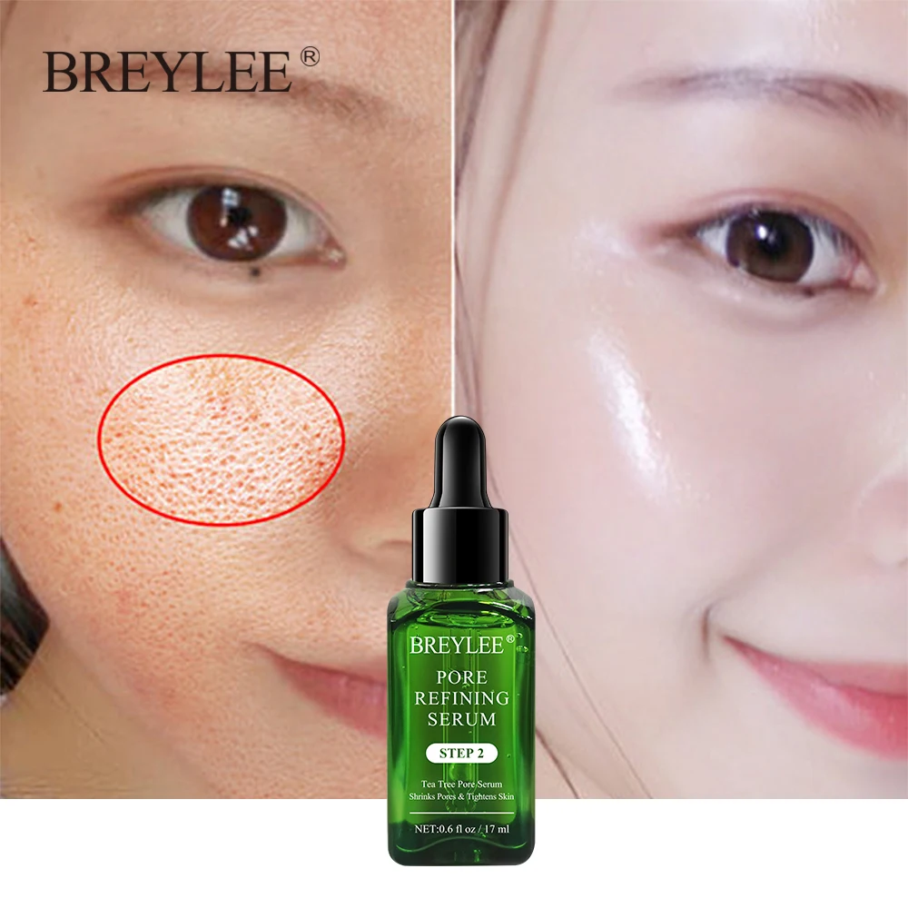 

Breylee Pore Refining Serum Shrink Pores Tightens Skin Care Essence Whitening Moisturizing Anti-aging Oil Control Facial Essence