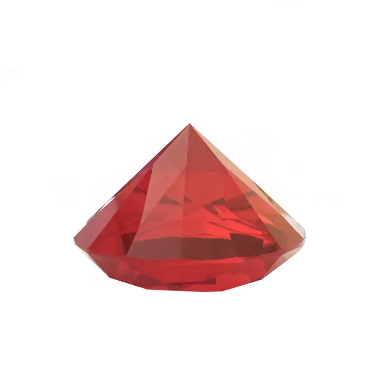 Красный Кристалл Стекло алмаз пресс папье 50 мм 1 шт. Для Свадебные украшения камни